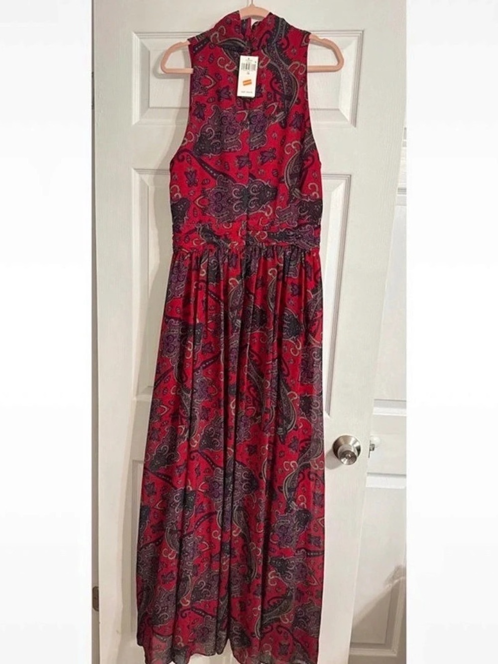 Lauren Ralph Lauren Dress Paisley Maxi in Red & Black